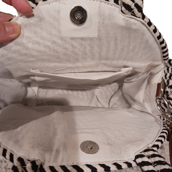 Womens Woven Handbag Rope Nautical Boho Round Beachy Spring - Picture 4 of 6